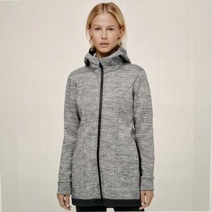 Lululemon Pick Your Path Hooded Jacket Gray Black Size 12
